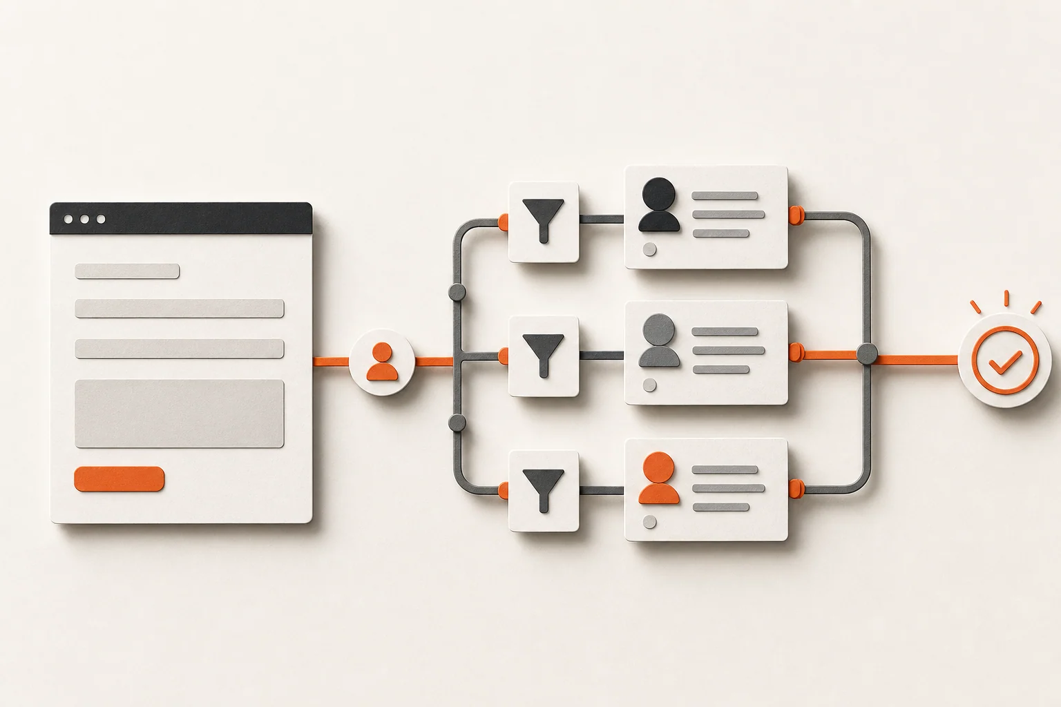 Website inquiry form connected to an organized customer follow-up workflow